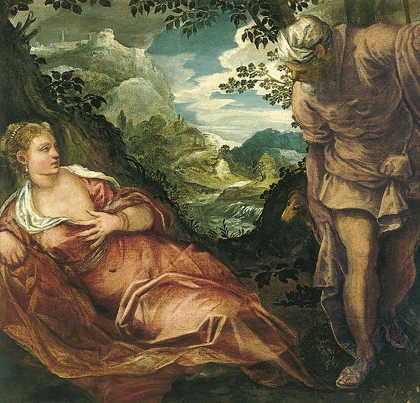 Jacopo Tintoretto Tamar und Juda oil painting picture